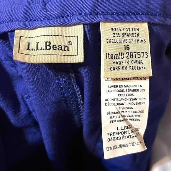 Children’s L. L. Bean Violet Stretch Pants with Adjustable Waistband - Size 16 - Picture 7 of 7